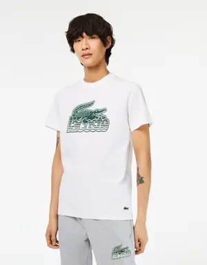 Lacoste T-shirt com estampado de jersey de algodão Lacoste para homem
