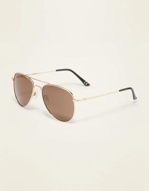 Old Navy Gender-Neutral Wire-Frame Aviator Sunglasses for Adults gold