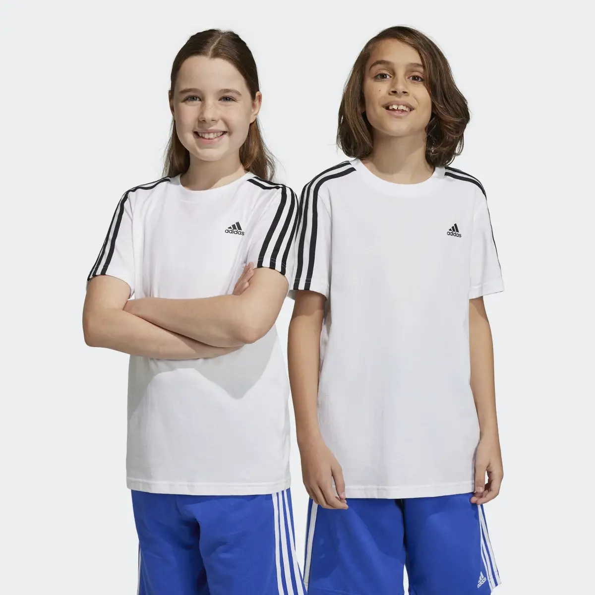 Adidas Essentials 3-Stripes Cotton T-Shirt. 1