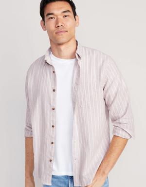 Regular-Fit Everyday Short-Sleeve Linen-Blend Shirt