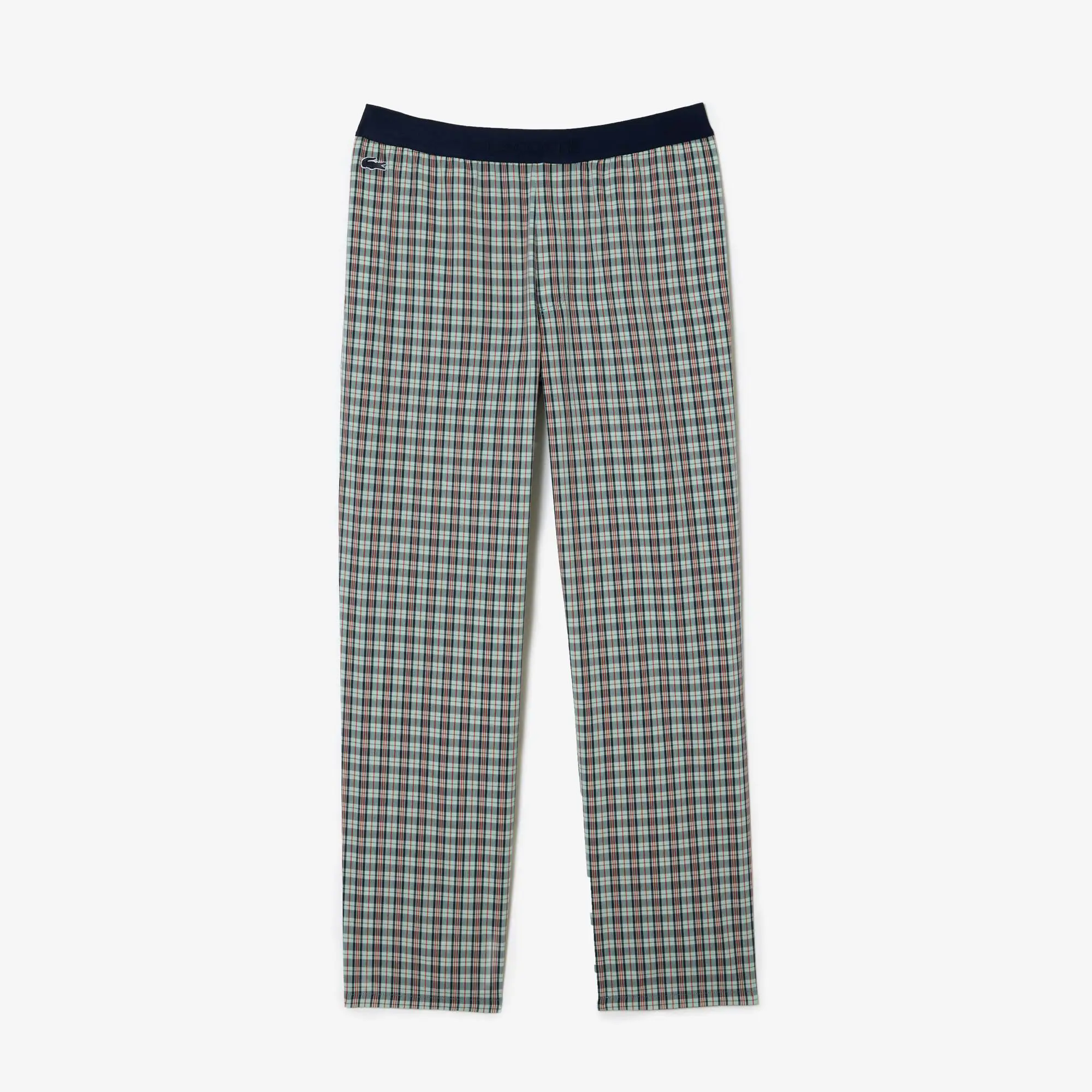 Lacoste Men’s Cotton Poplin Check Print Pajama Pants. 2