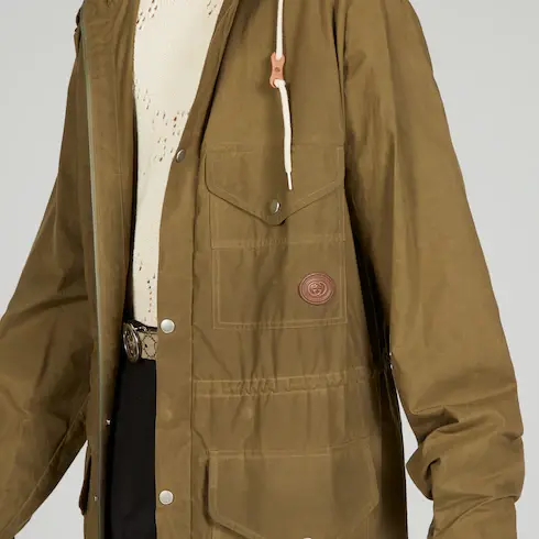 Gucci Waxed cotton adjustable length jacket. 2