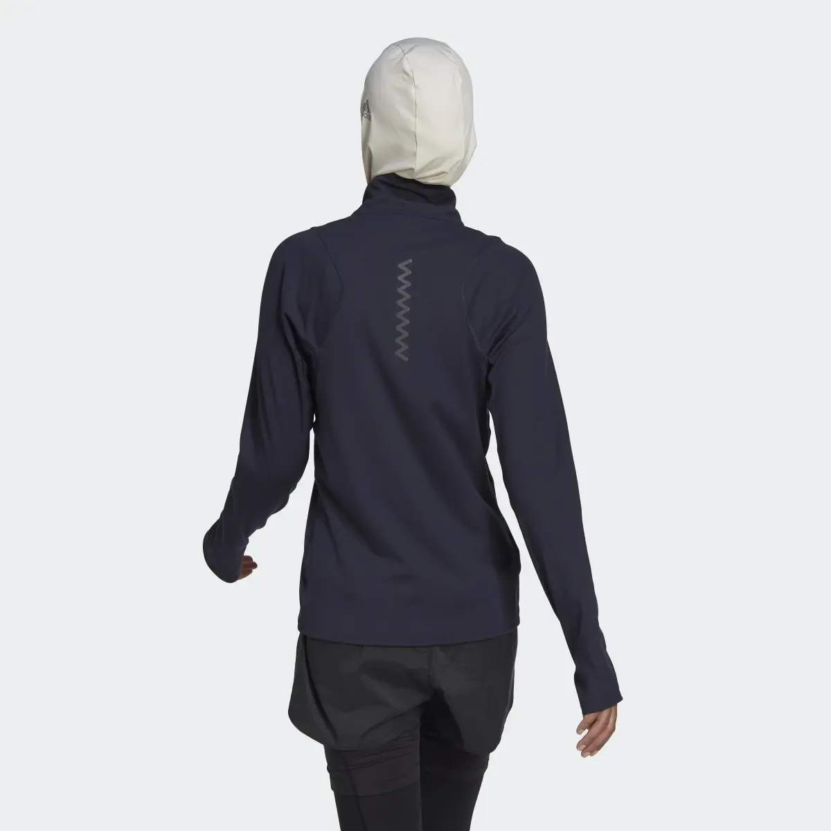 Adidas Sweat-shirt Run Fast Half-Zip Long Sleeve. 3