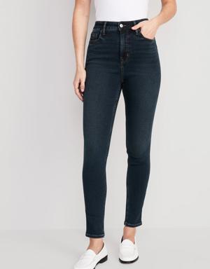 Old Navy Extra High-Waisted Rockstar 360° Stretch Super-Skinny Jeans for Women blue