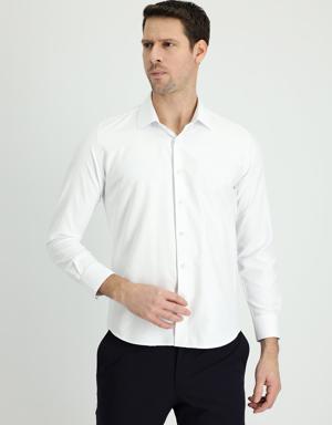 Uzun Kol Slim Fit Klasik Desenli Gömlek