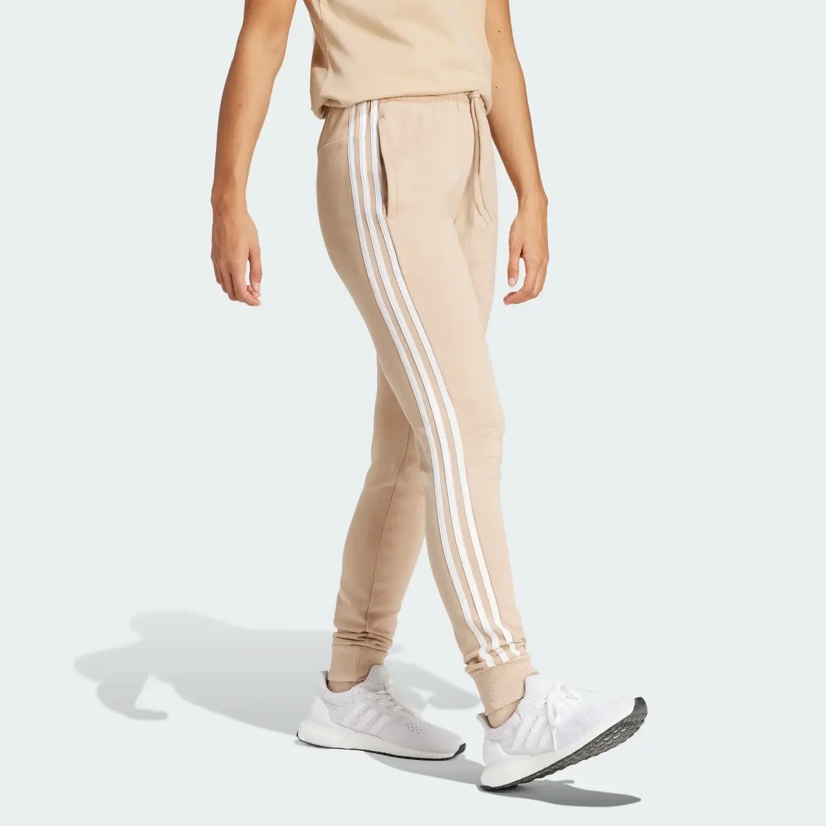 Adidas Essentials 3-Stripes French Terry Cuffed Pants. 3