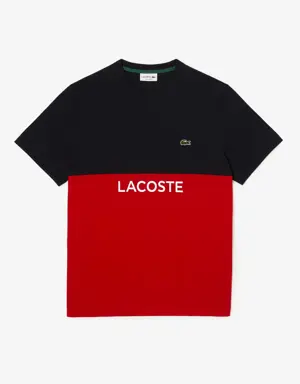 Camiseta de hombre Lacoste regular fit en tejido de punto de algodón color block