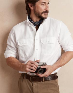 Expedition Linen-Cotton Shirt white