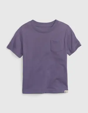 Toddler 100% Organic Cotton Mix and Match Pocket T-Shirt purple