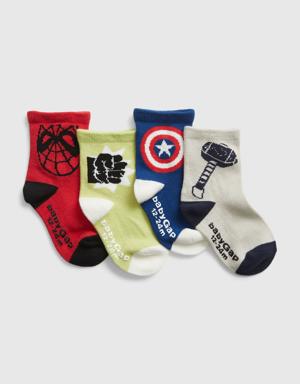babyGap &#124 Marvel Crew Socks (4-Pack) multi