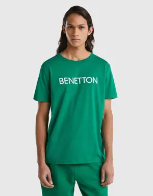 t-shirt in organic cotton with logo print