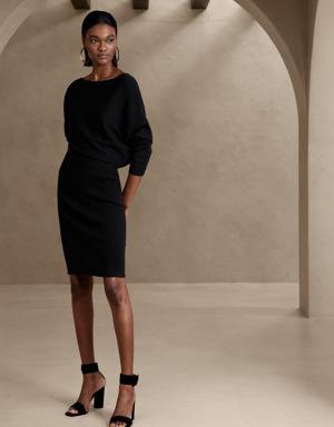 Colleta Off-Shoulder Sweater Dress black