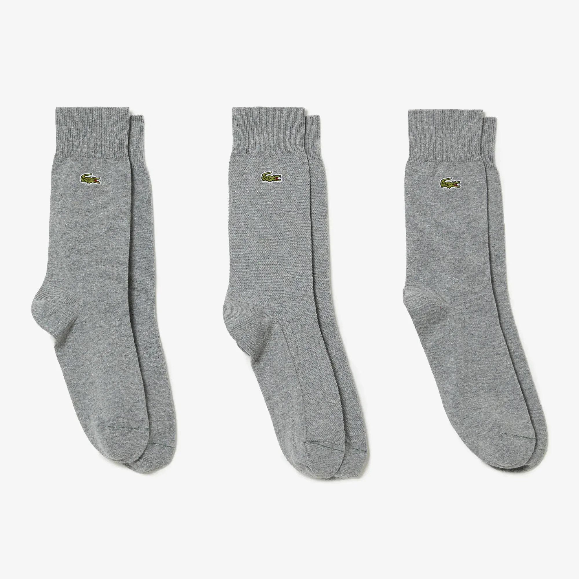 Lacoste Unisex 3-Pack High-Cut Cotton Piqué Socks. 1
