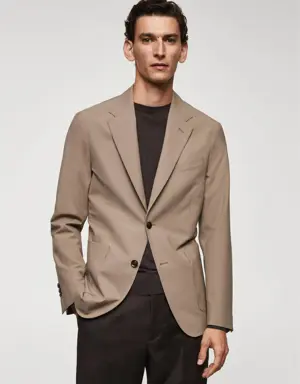 Slim-fit virgin wool jacket