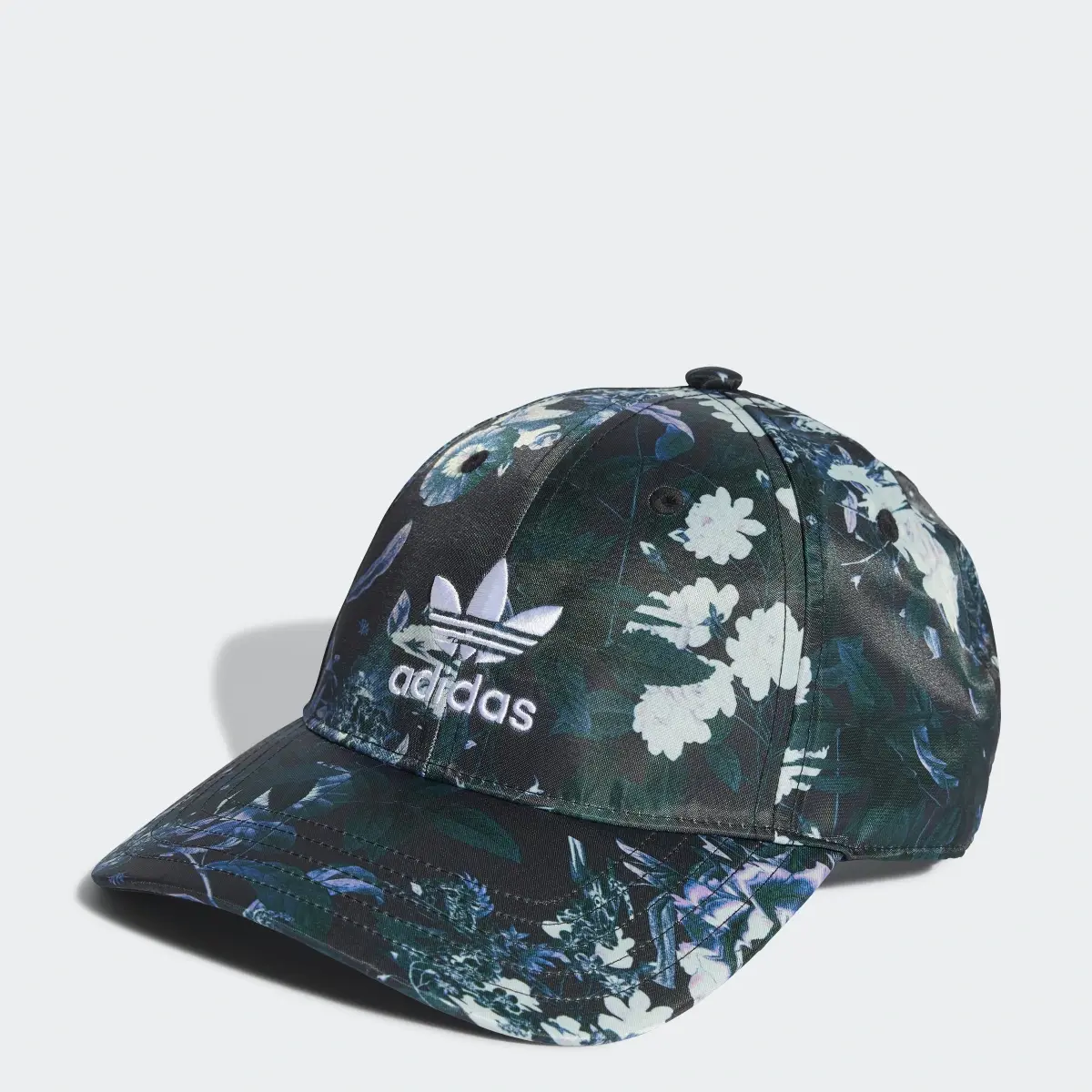 Adidas Flower Allover Print Baseball Hat. 1