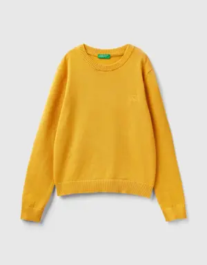 100% cotton crew neck sweater