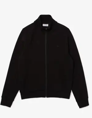 Men’s High Neck Cotton Blend Zip Jogger Sweatshirt