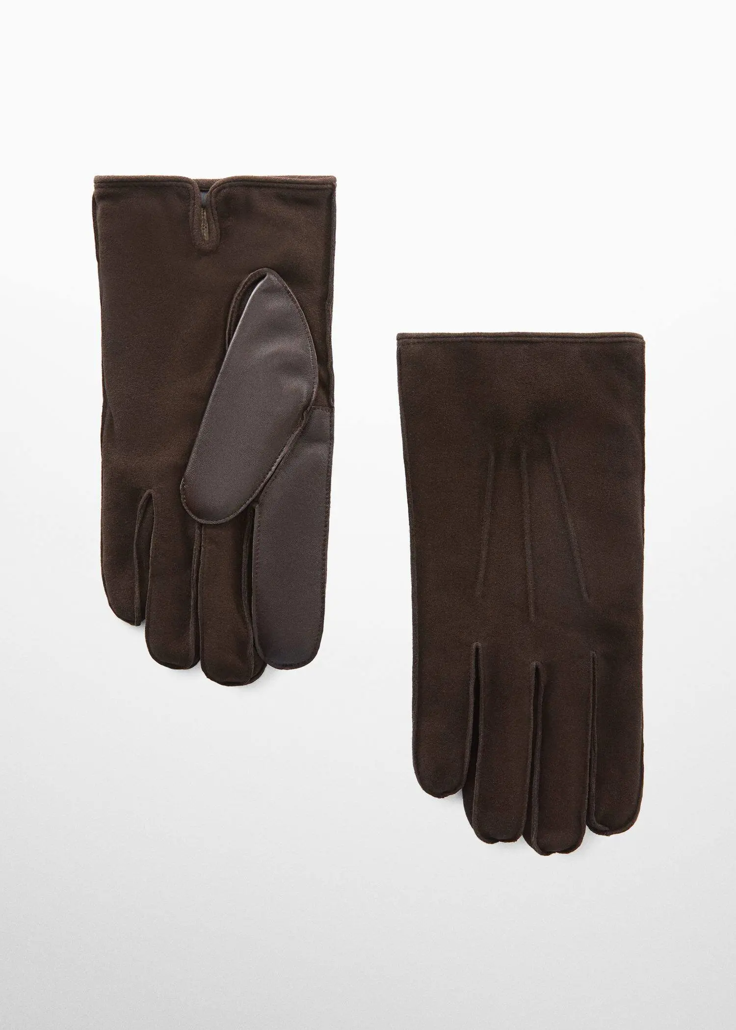 Mango Suede leather gloves with wool lining. 3