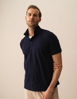 %100 Pamuk Regular Fit Basic Polo Tişört