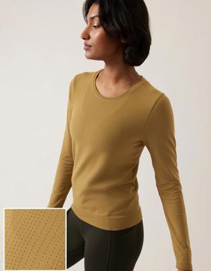 Athleta In Motion Seamless Top green
