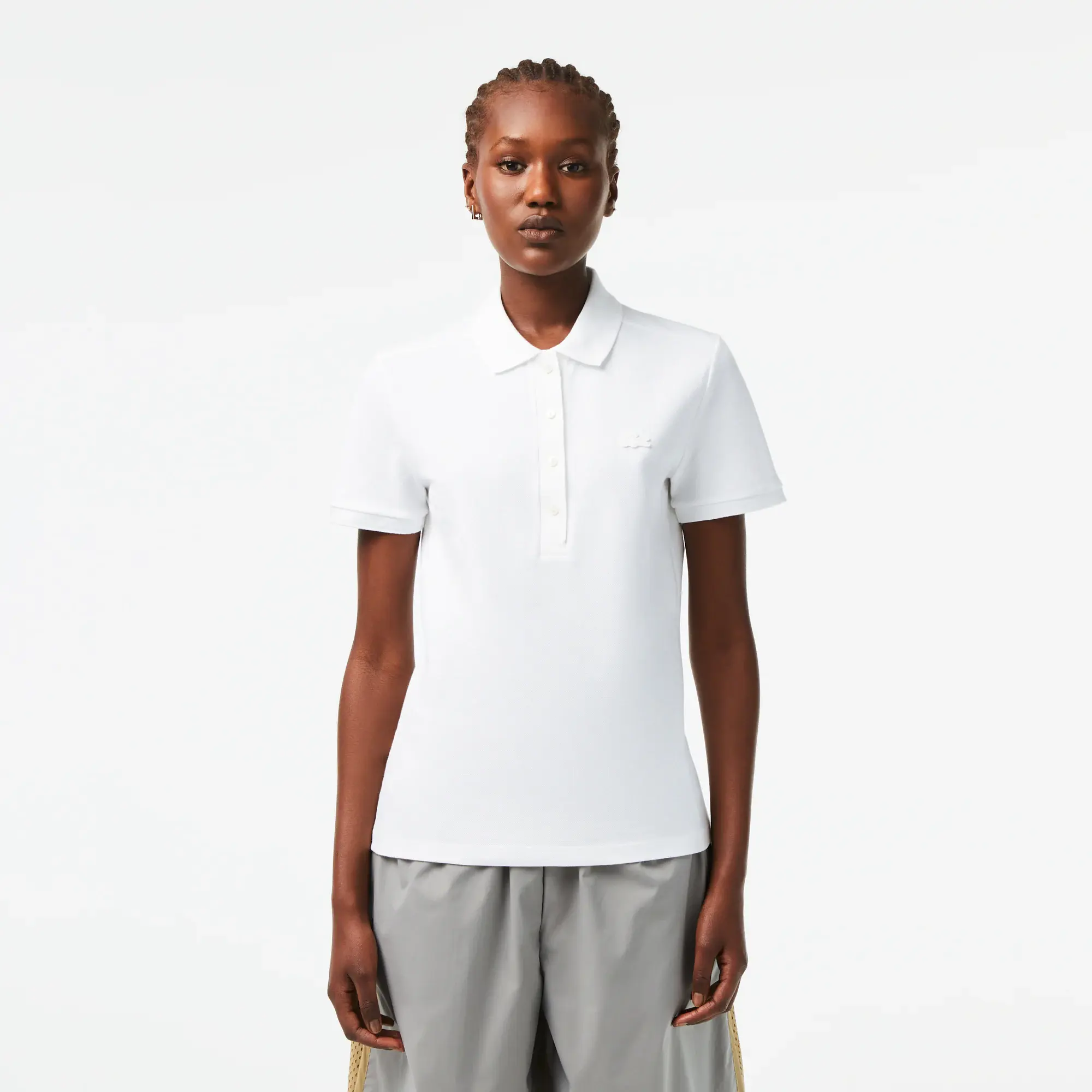 Lacoste Women's Lacoste Slim fit Stretch Cotton Piqué Polo Shirt. 1