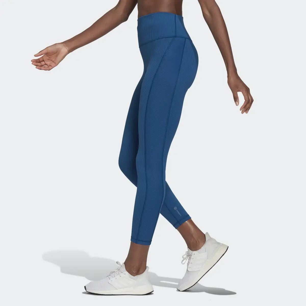 Adidas Legging de yoga côtelé à taille ultra haute Studio Luxe Wind. 2