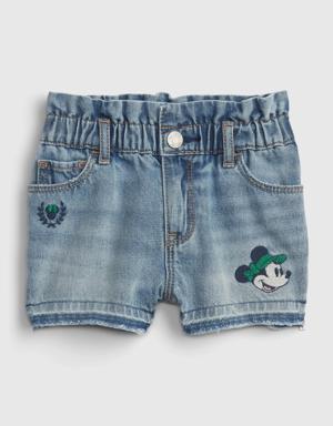 babyGap &#124 Disney Minnie Mouse Just Like Mom Denim Shorts with Washwell blue