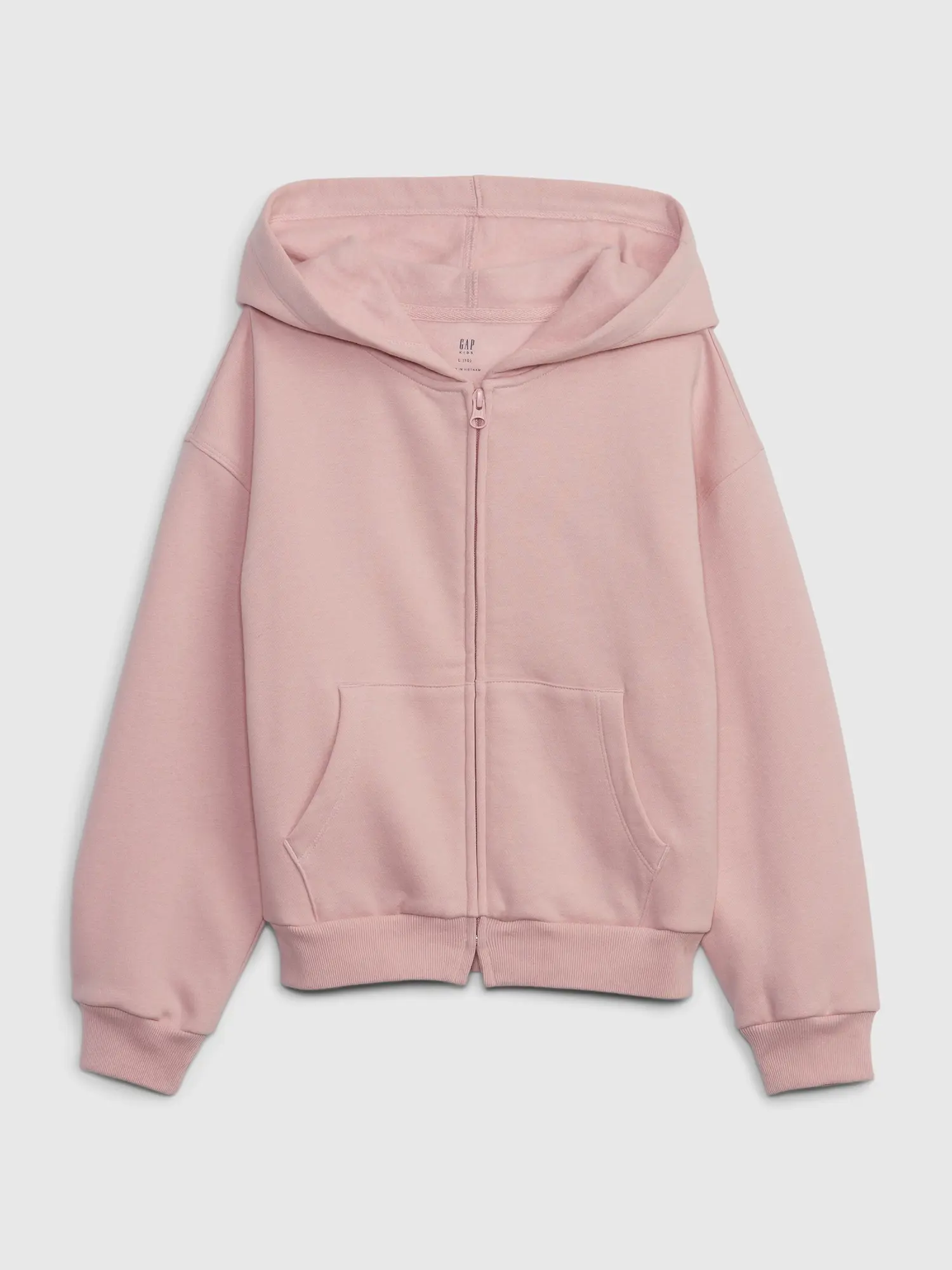 Pink gap zip up hoodie sale