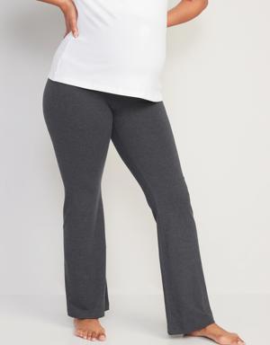 Maternity Full Panel Flare Leggings gray