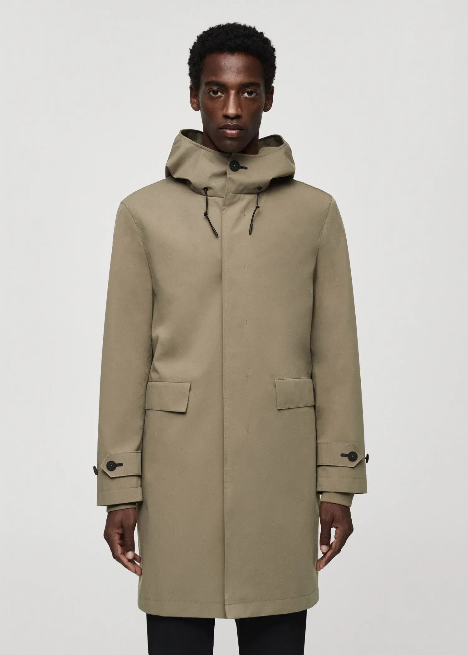 Mango Water-repellent hooded parka. 2