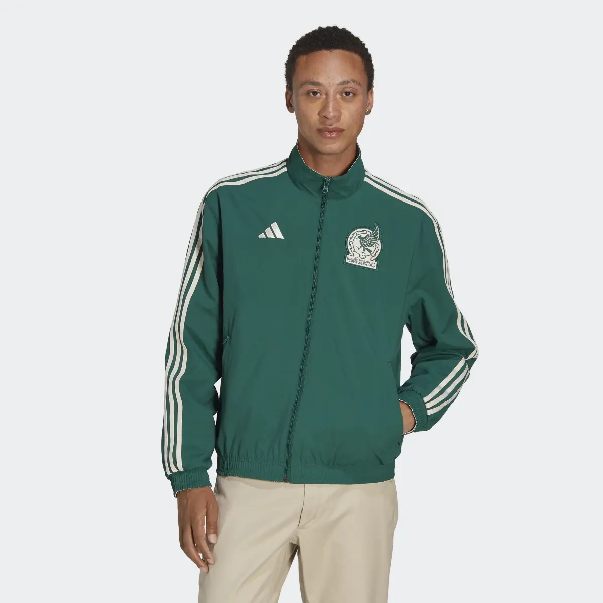 Adidas Chamarra Anthem Selección Nacional de México. 2