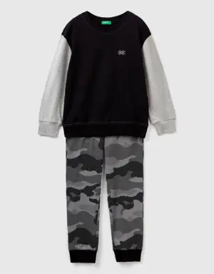 pyjamas with camouflage bottoms