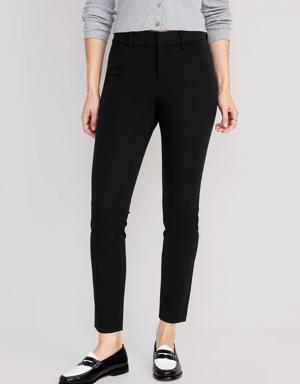 Mid-Rise Pixie Skinny Ankle Pants black