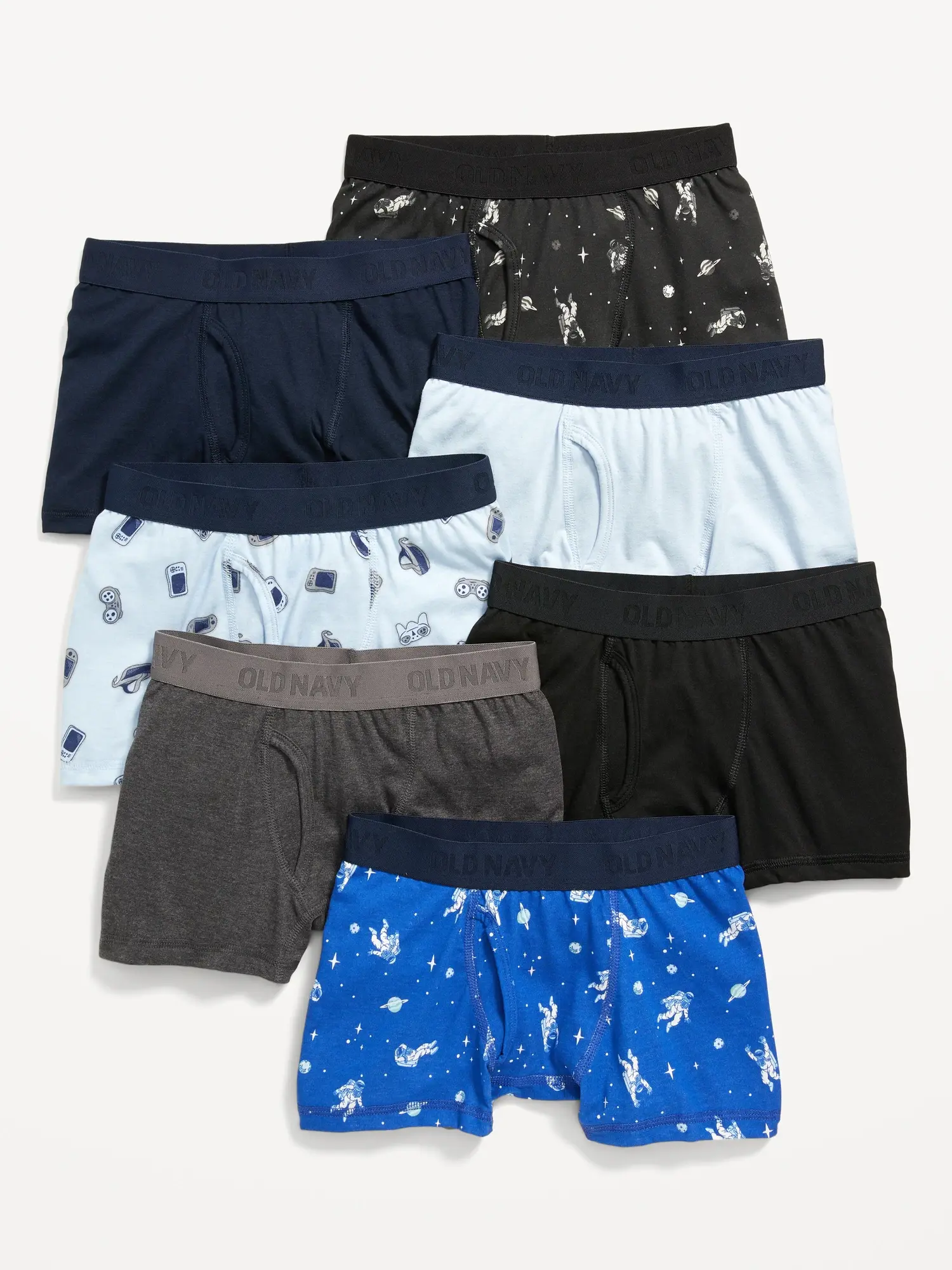Old Navy - Printed Boxer-Briefs Underwear 7-Pack for Boys multi