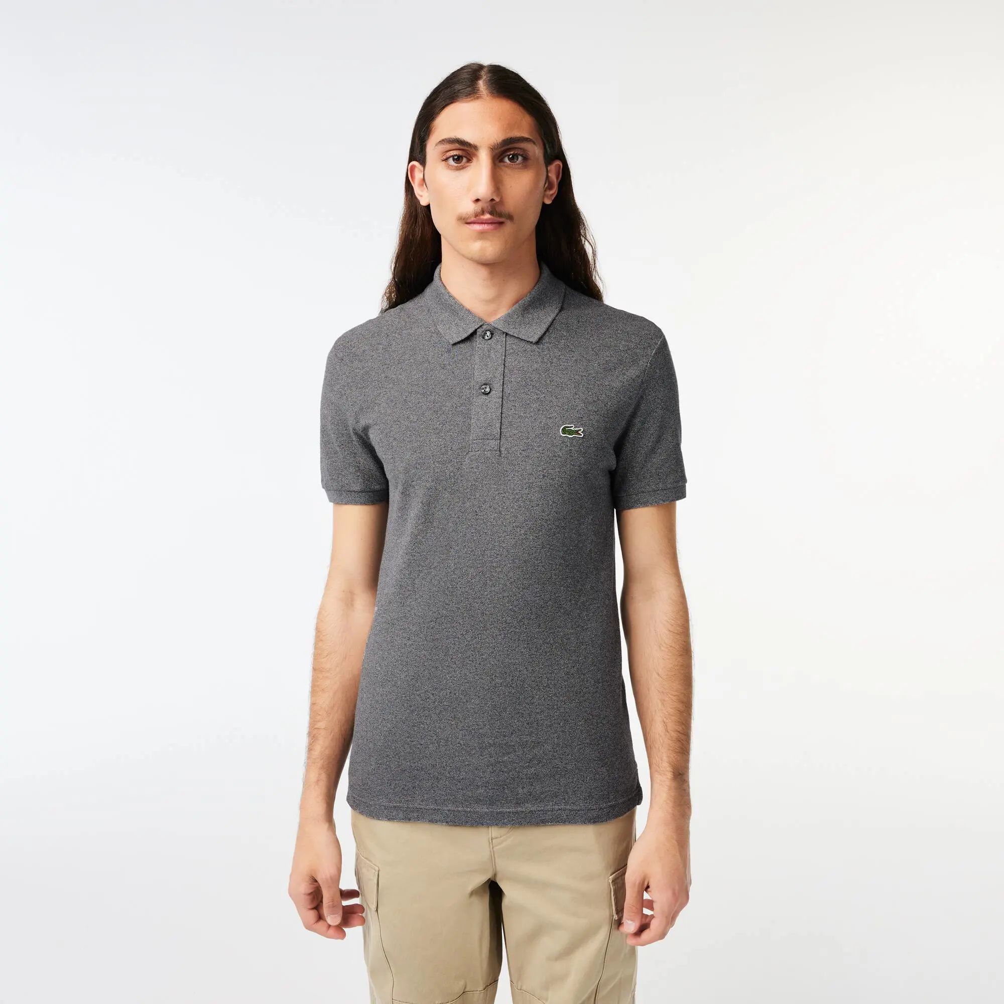 Lacoste Men's Original L.12.12 Slim Fit Petit Piqué Cotton Polo. 1 Lacoste Men's Original L.12.12 Slim Fit Petit Piqué Cotton Polo. 1