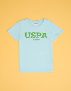 Erkek Çocuk Su Yeşili Bisiklet Yaka T-Shirt