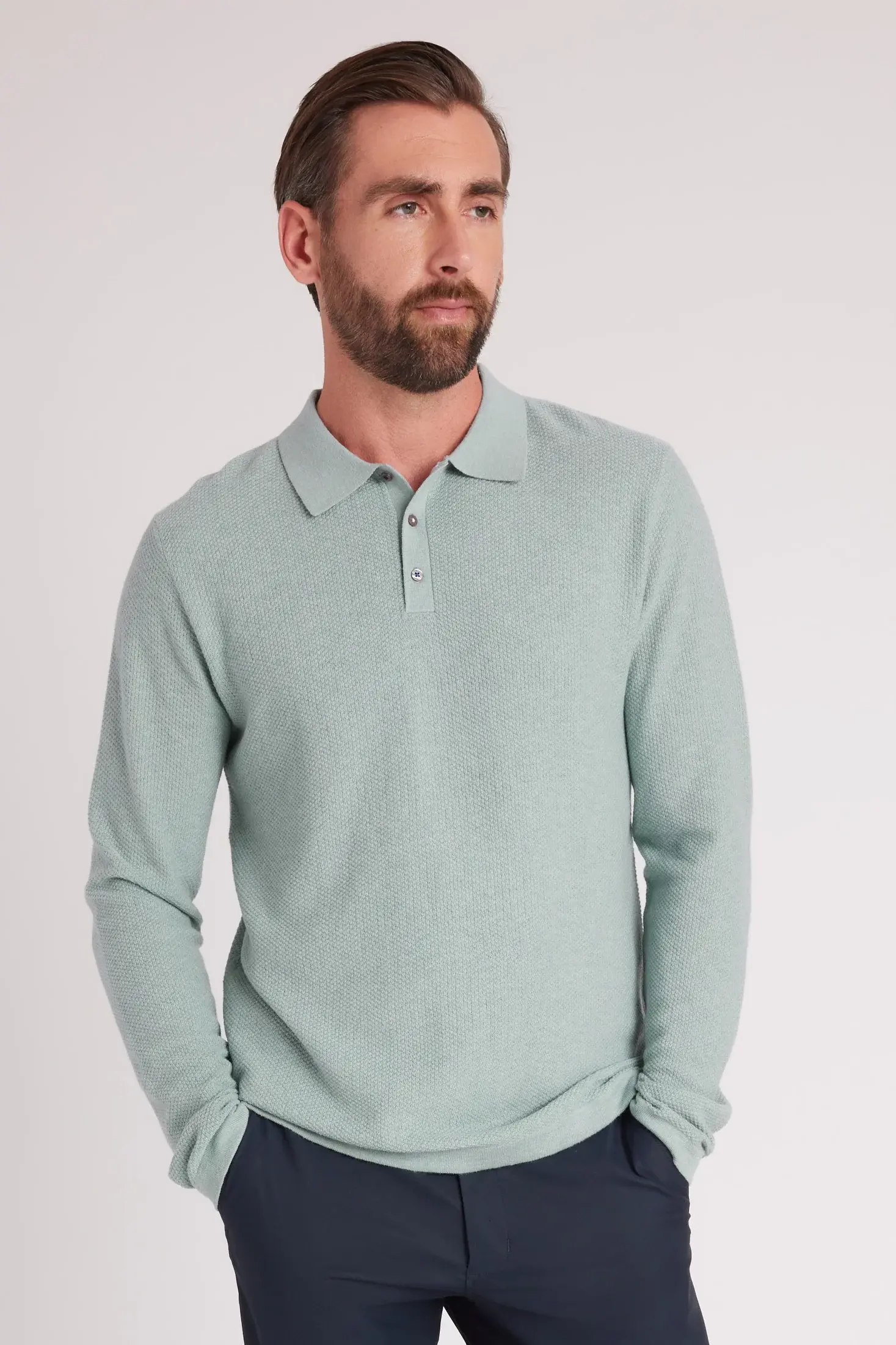 Kit And Ace Uplift Polo Merino Sweater. 1