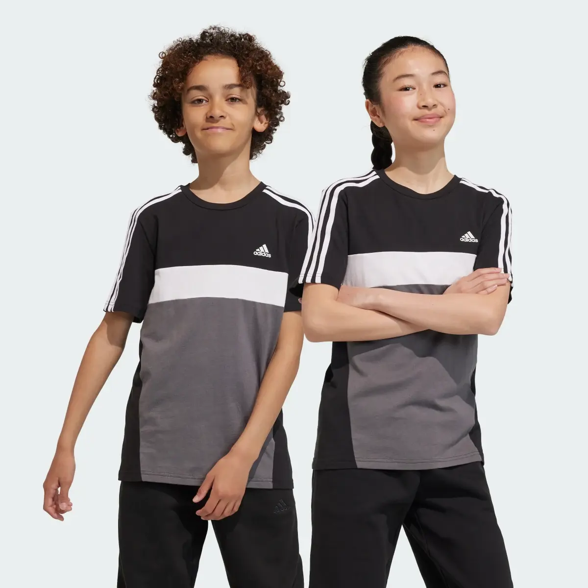 Adidas T-shirt Tiberio 3-Stripes Colorblock Cotton Junior. 1