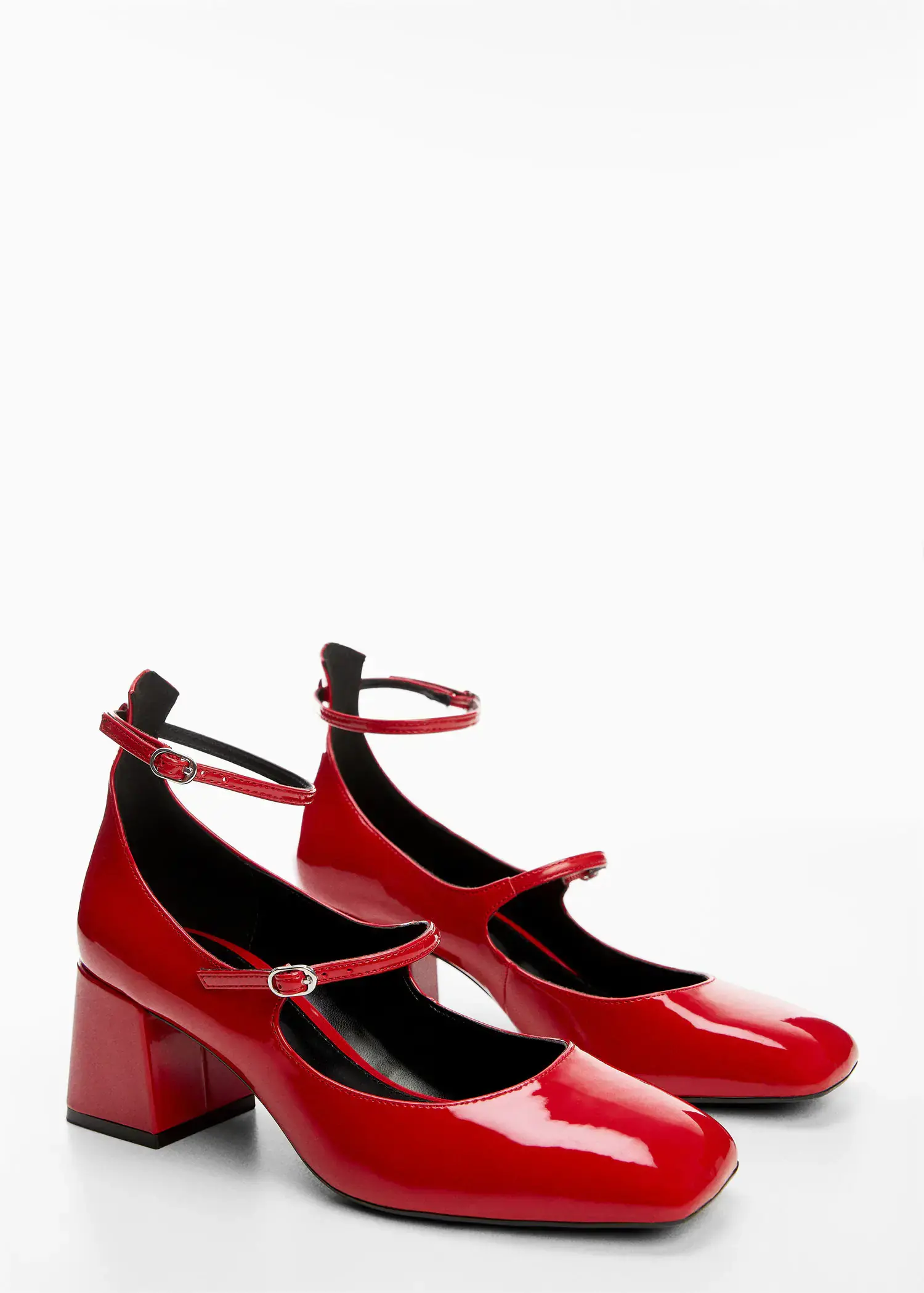 Mango Patent leather buckled shoes. 3