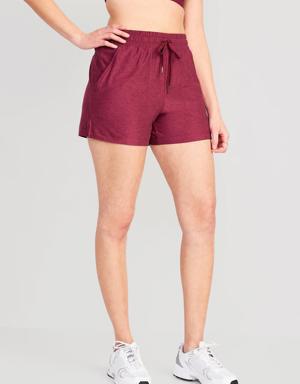 Old Navy High-Waisted Cloud 94 Soft Sweat Shorts for Women -- 4-inch inseam red