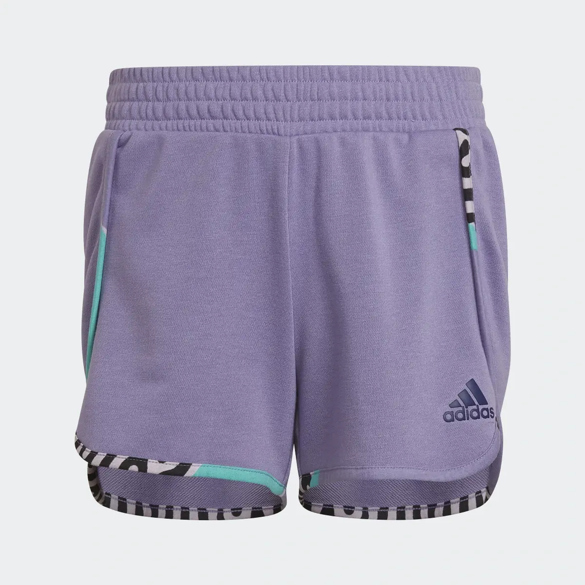 Adidas AEROREADY Girls Power Cotton Knit Shorts. 1