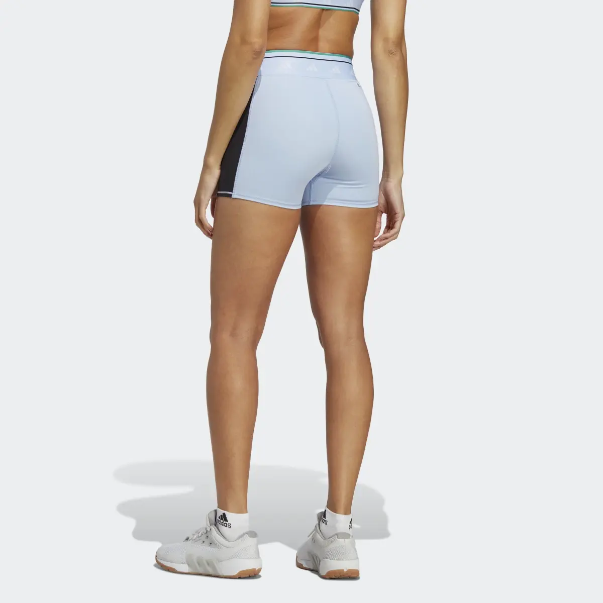 Adidas Techfit Colorblock 3-Inch Short Leggings. 2