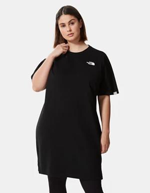 Women&#39;s Plus Size Simple Dome T-Shirt Dress