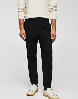 Slim-fit jogger trousers with drawstring 