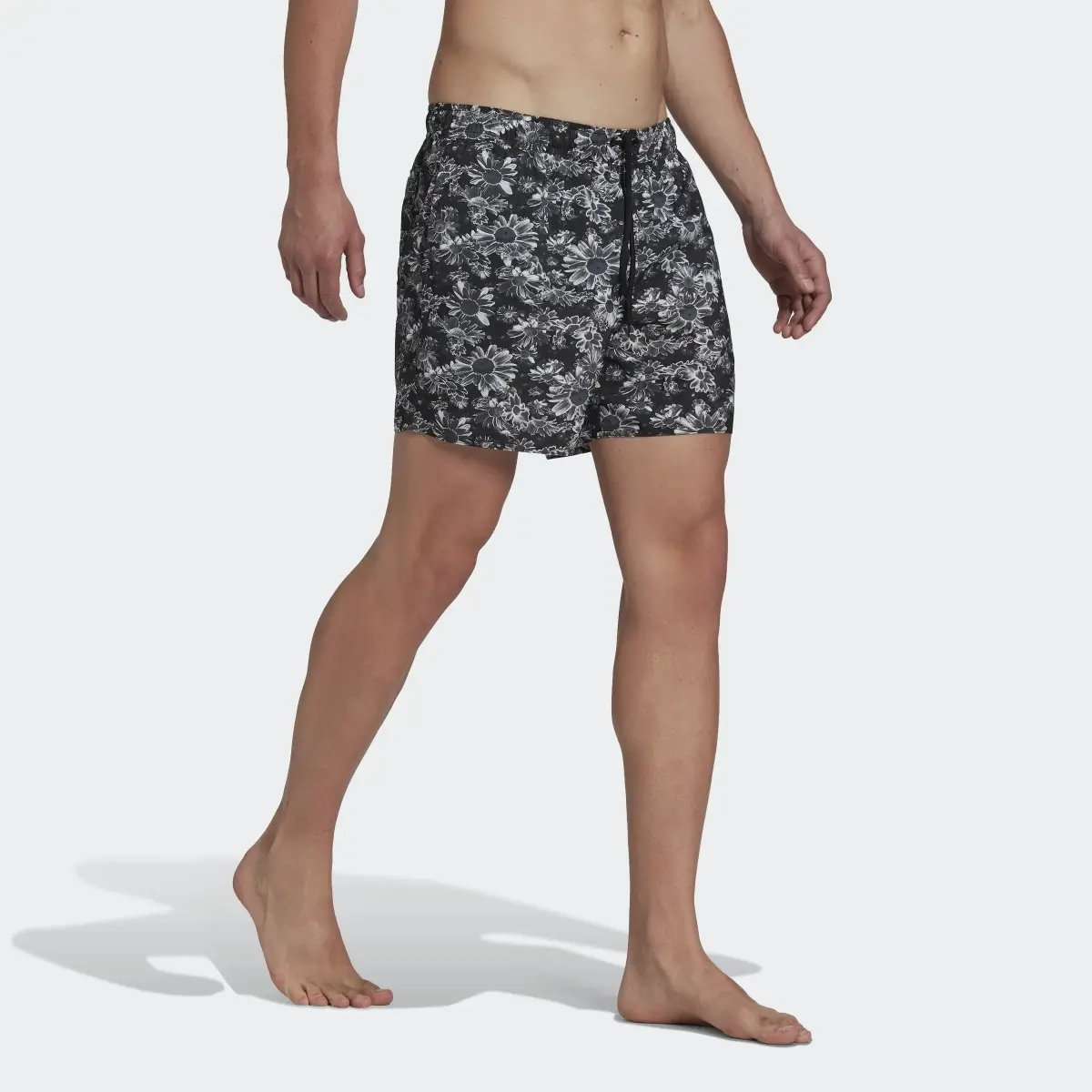 Adidas Short Length Graphic Swim Shorts (Gender Neutral). 3