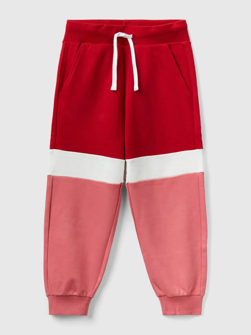 Benetton pink and red joggers. 1