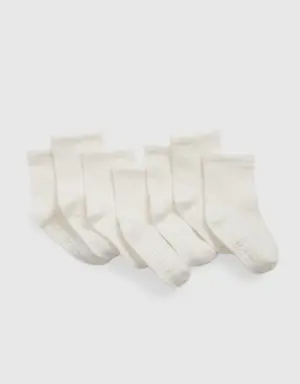 Toddler Crew Socks (7-Pack) white