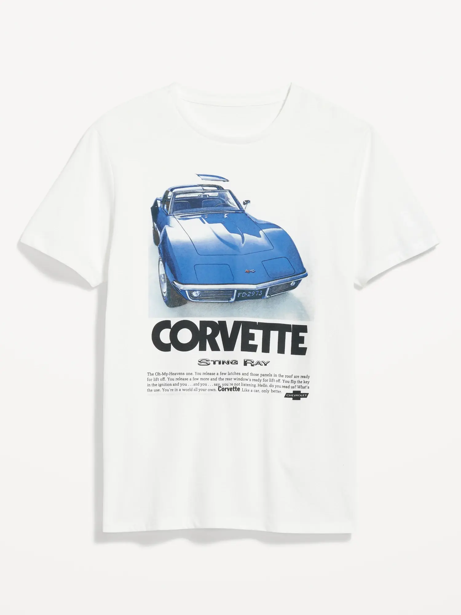 Old Navy Chevrolet™ Corvette™ Gender-Neutral T-Shirt for Adults white. 1