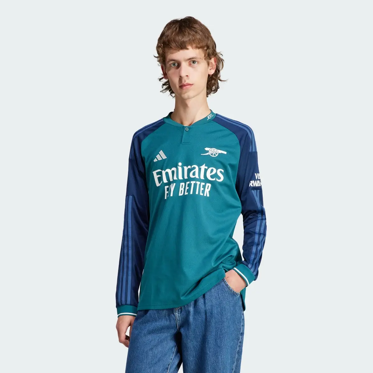 Adidas Arsenal 23/24 Long Sleeve Third Jersey. 2