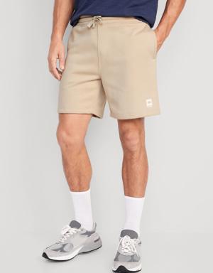 Fleece Logo Shorts for Men -- 7-inch inseam beige